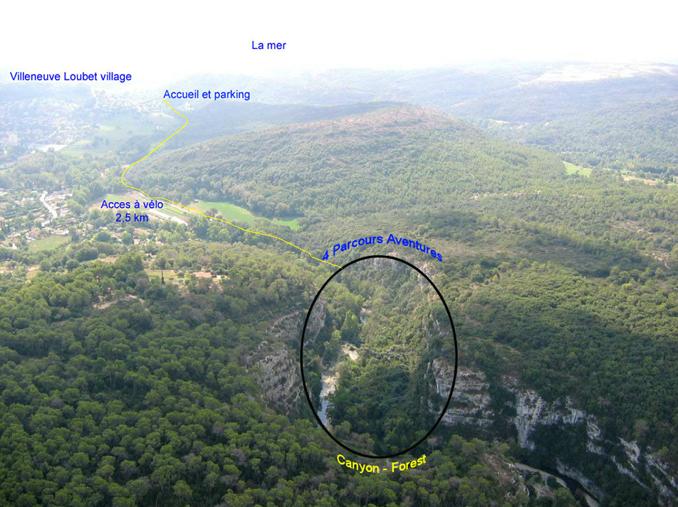 Descriptif de la position géographique de Canyon Forest 