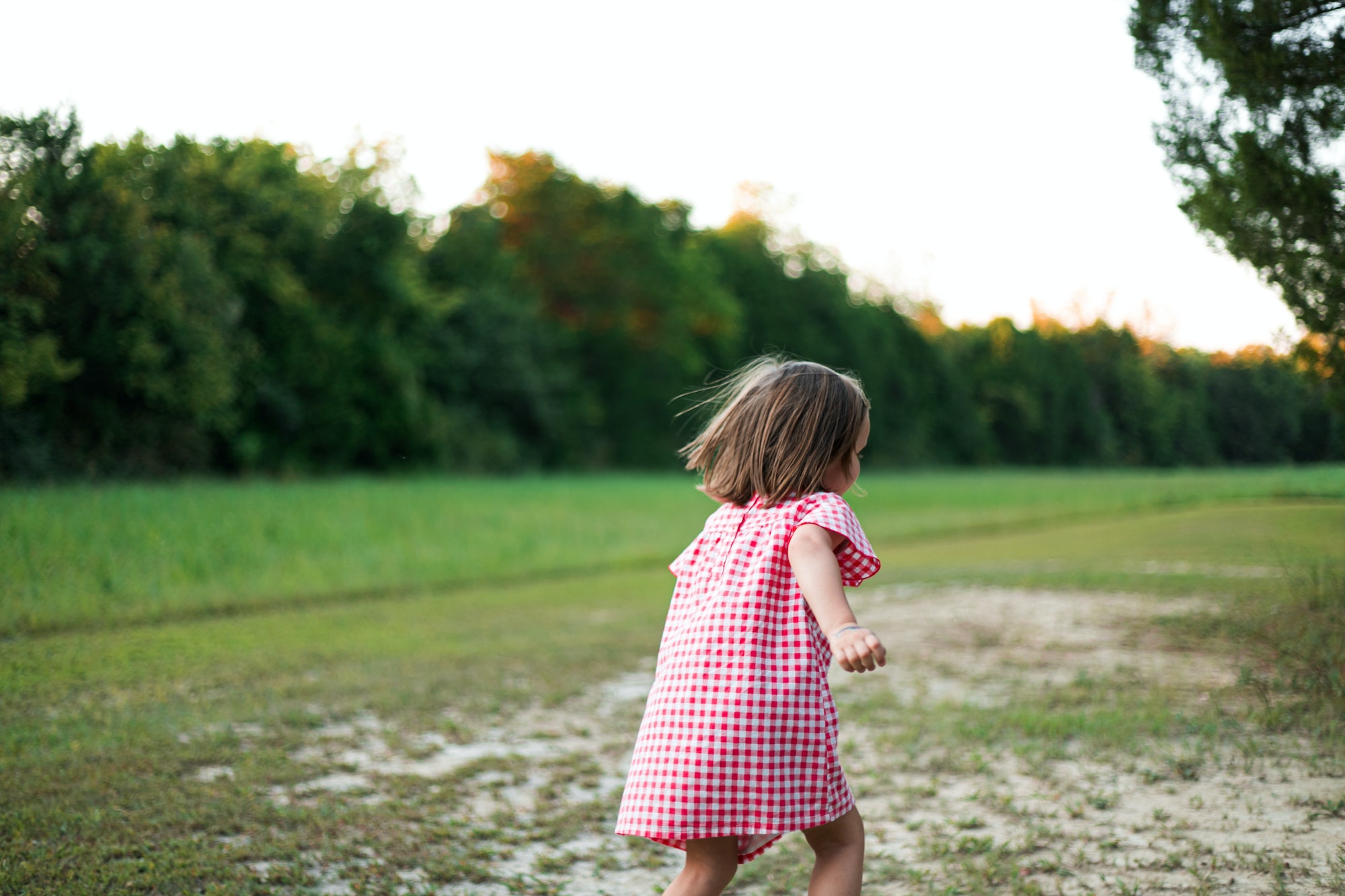 Child running outside